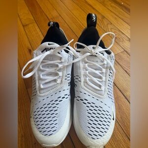 Nike AirMax 270 White and Black Athletic Shoes